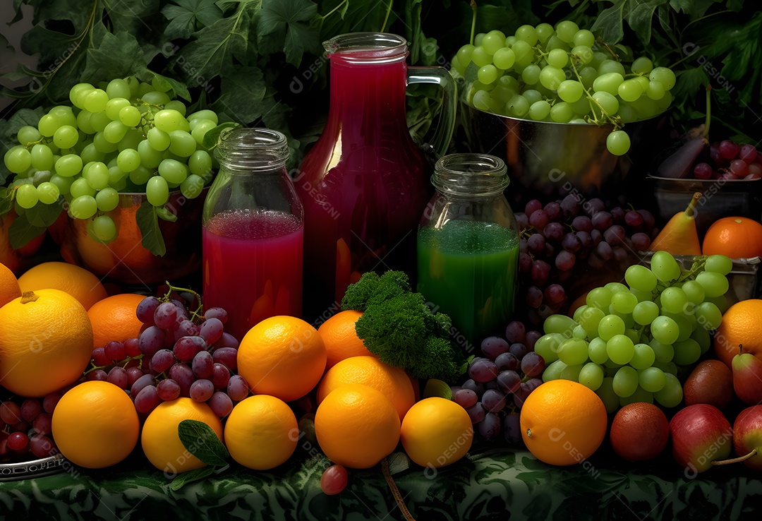 Copos De Suco De Frutas