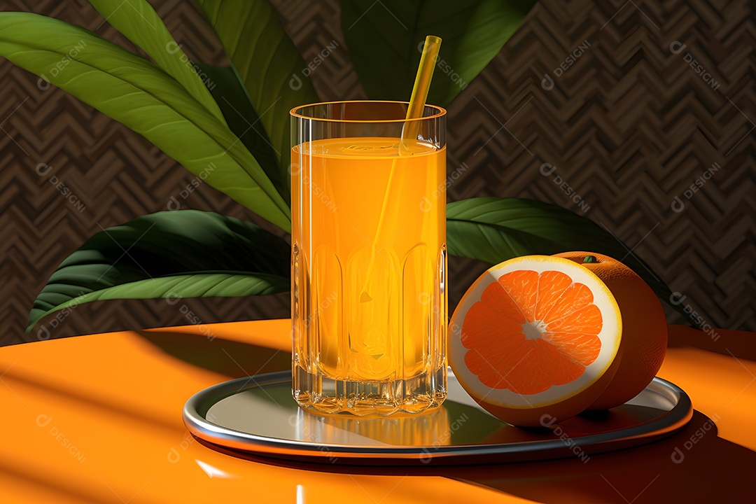 Copo De Suco De Laranja