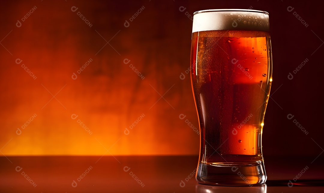 Copo De Cerveja Sobre A Mesa