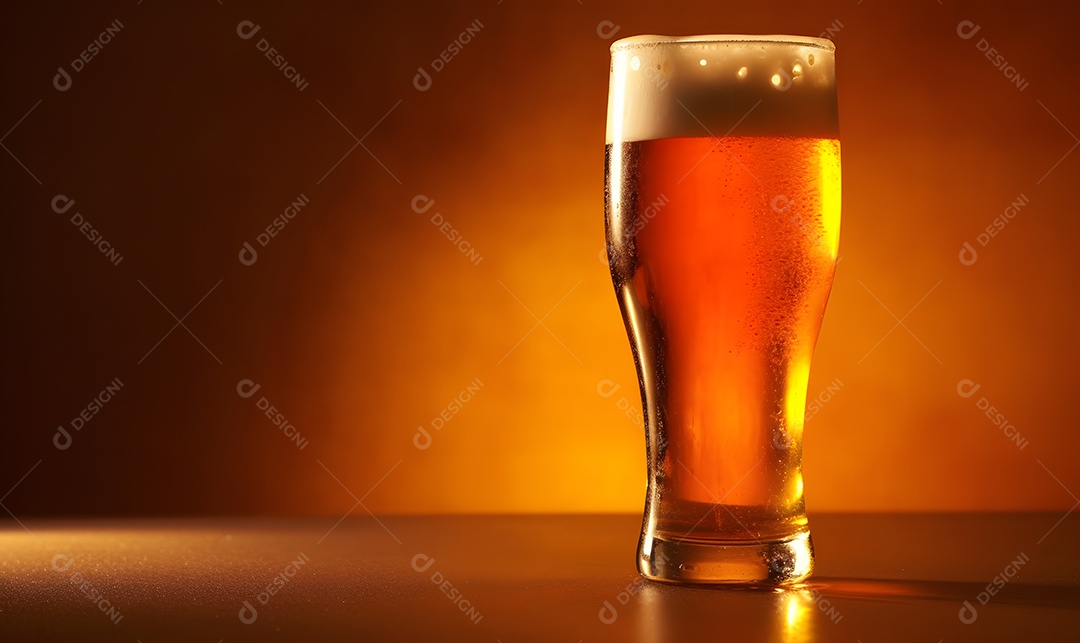 Copo De Cerveja Sobre A Mesa