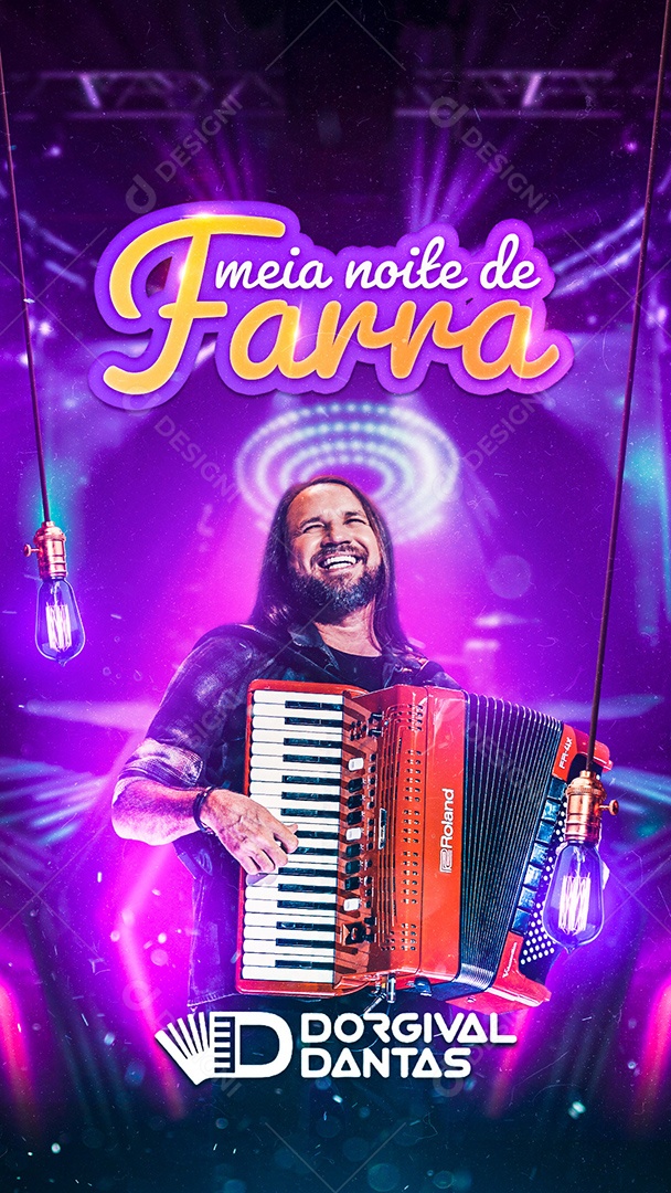 Flyer Show Dorival Dantas Story Social Media PSD Editável