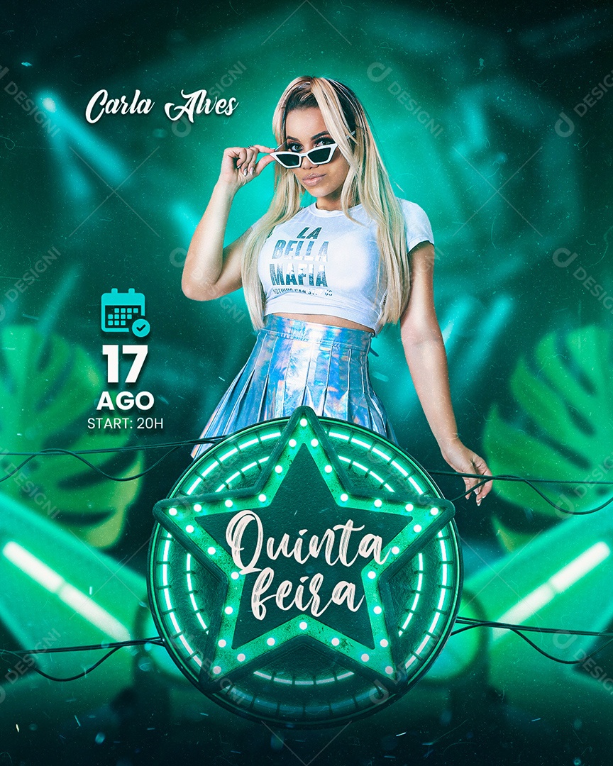 Flyer Show Carla Alves Social Media PSD Editável