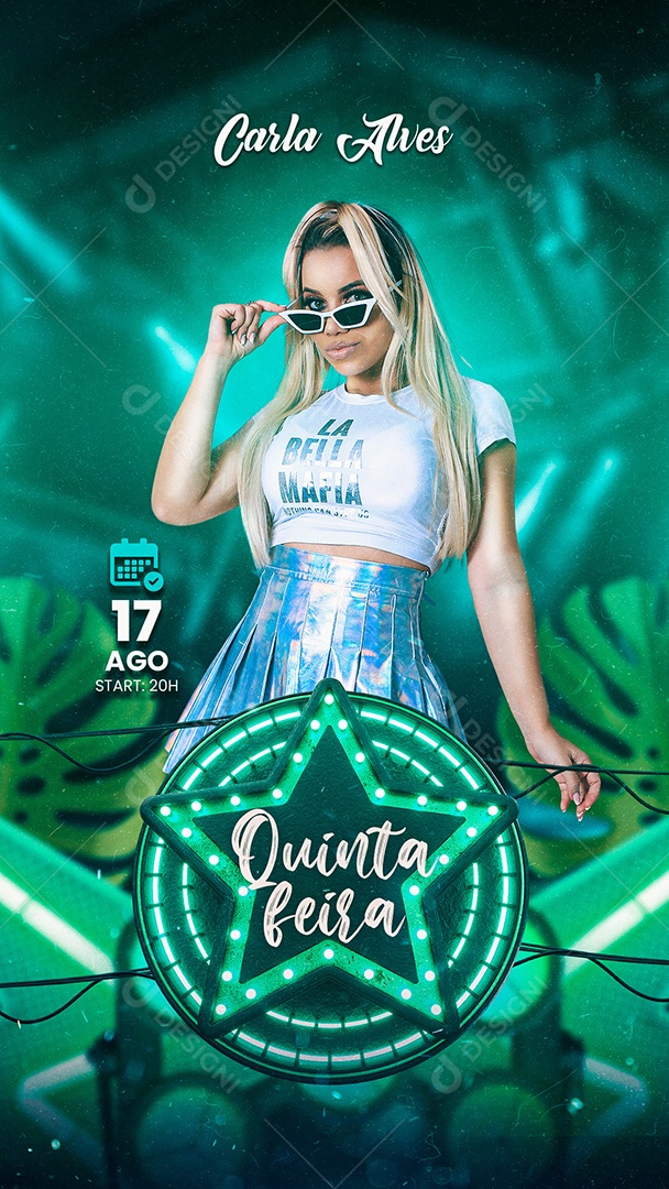 Flyer Show Carla Alves Story Social Media PSD Editável