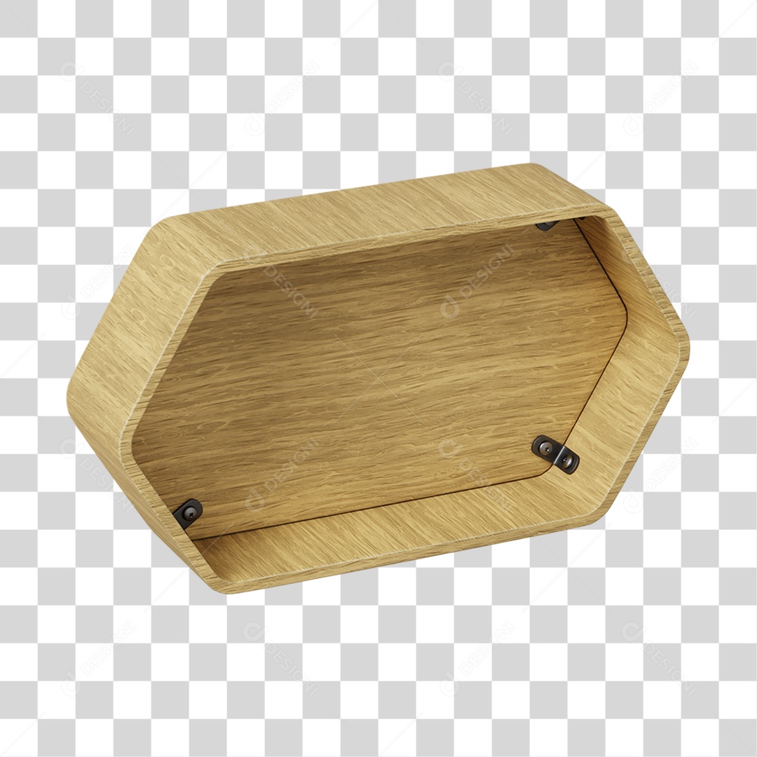 Elemento 3D De Madeira Para Composição PNG Transparente