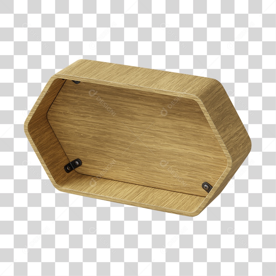 Elemento 3D De Madeira Para Composição PNG Transparente