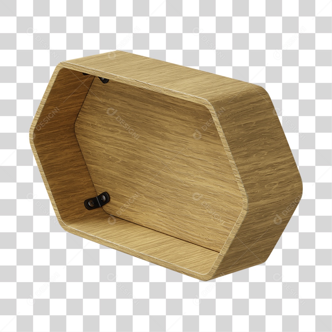 Elemento 3D De Madeira Para Composição PNG Transparente