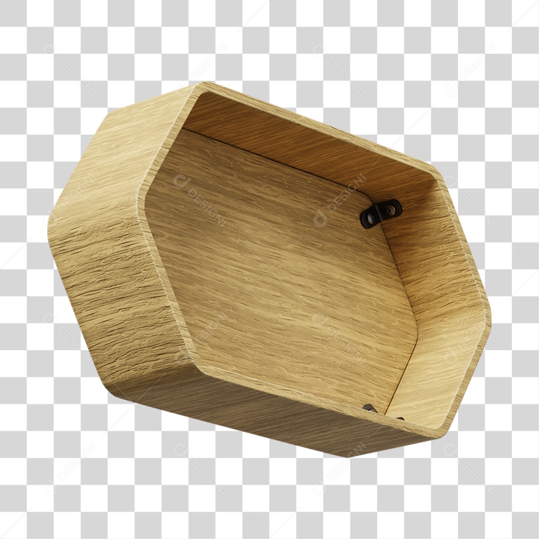 Elemento 3D De Madeira Para Composição PNG Transparente