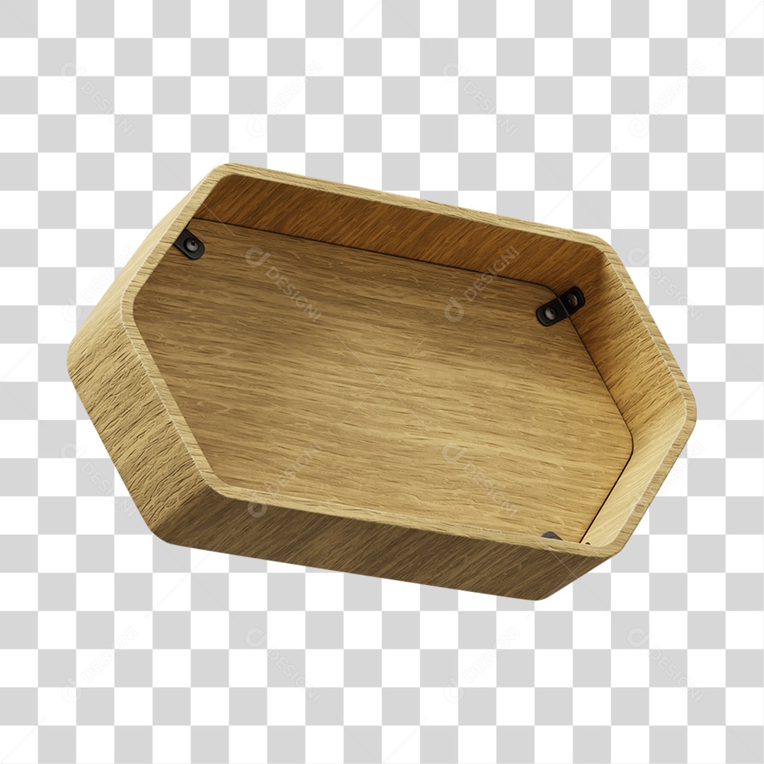 Elemento 3D De Madeira Para Composição PNG Transparente