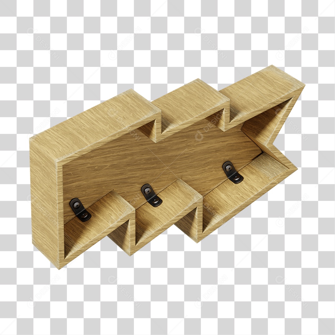 Objeto De Madeira Elemento 3D Para Composição PNG Transparente