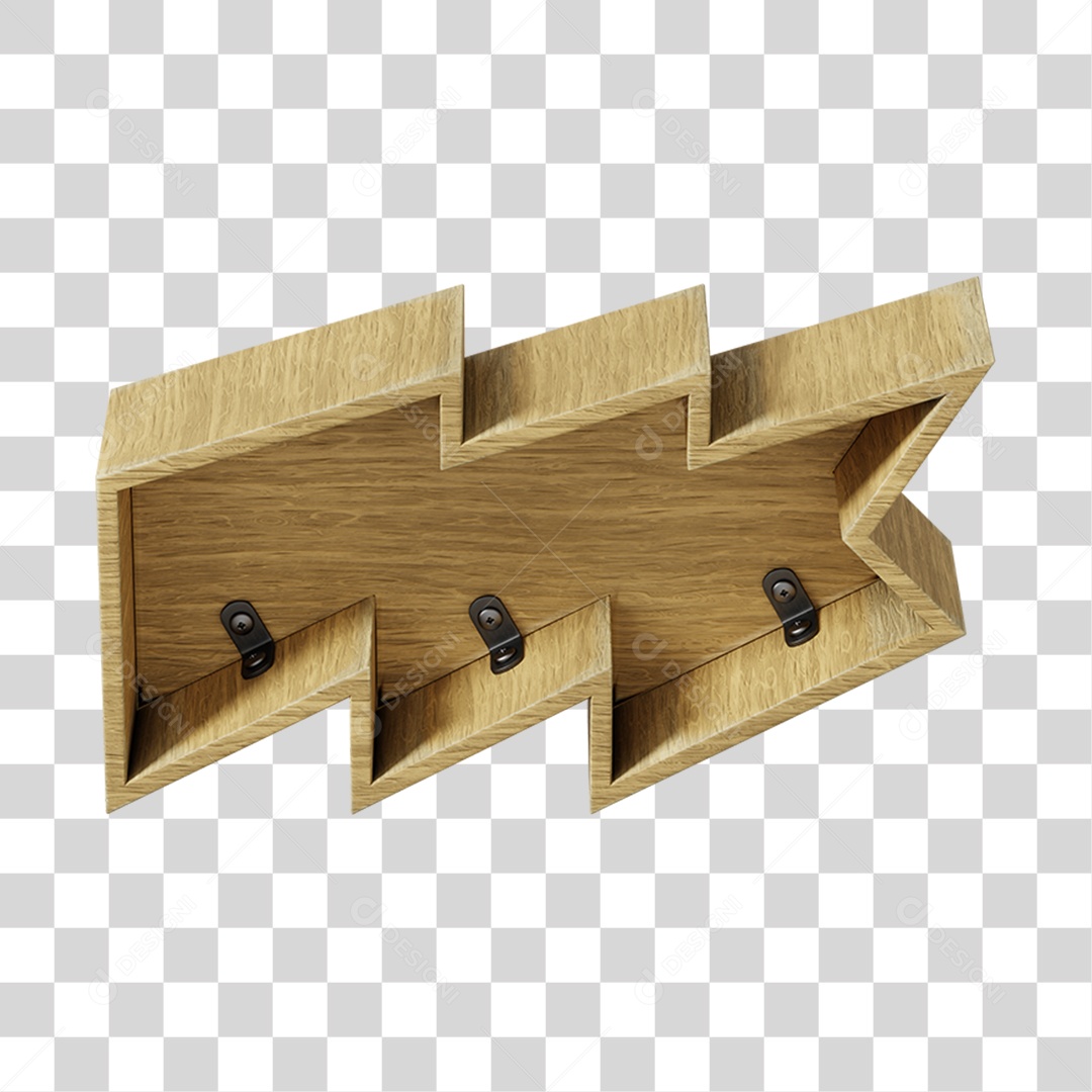Objeto De Madeira Elemento 3D Para Composição PNG Transparente