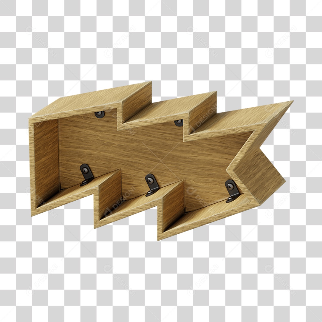 Objeto De Madeira Elemento 3D Para Composição PNG Transparente