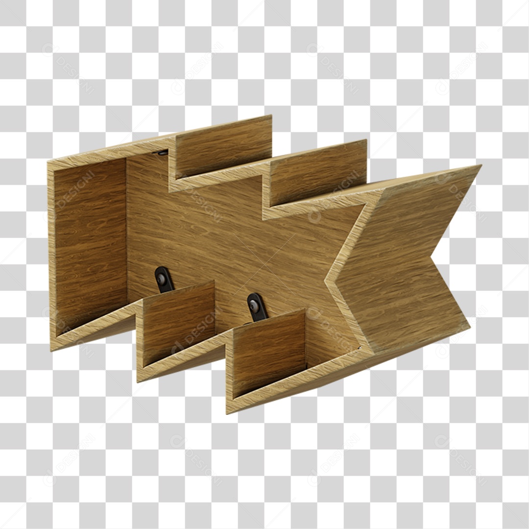 Objeto De Madeira Elemento 3D Para Composição PNG Transparente