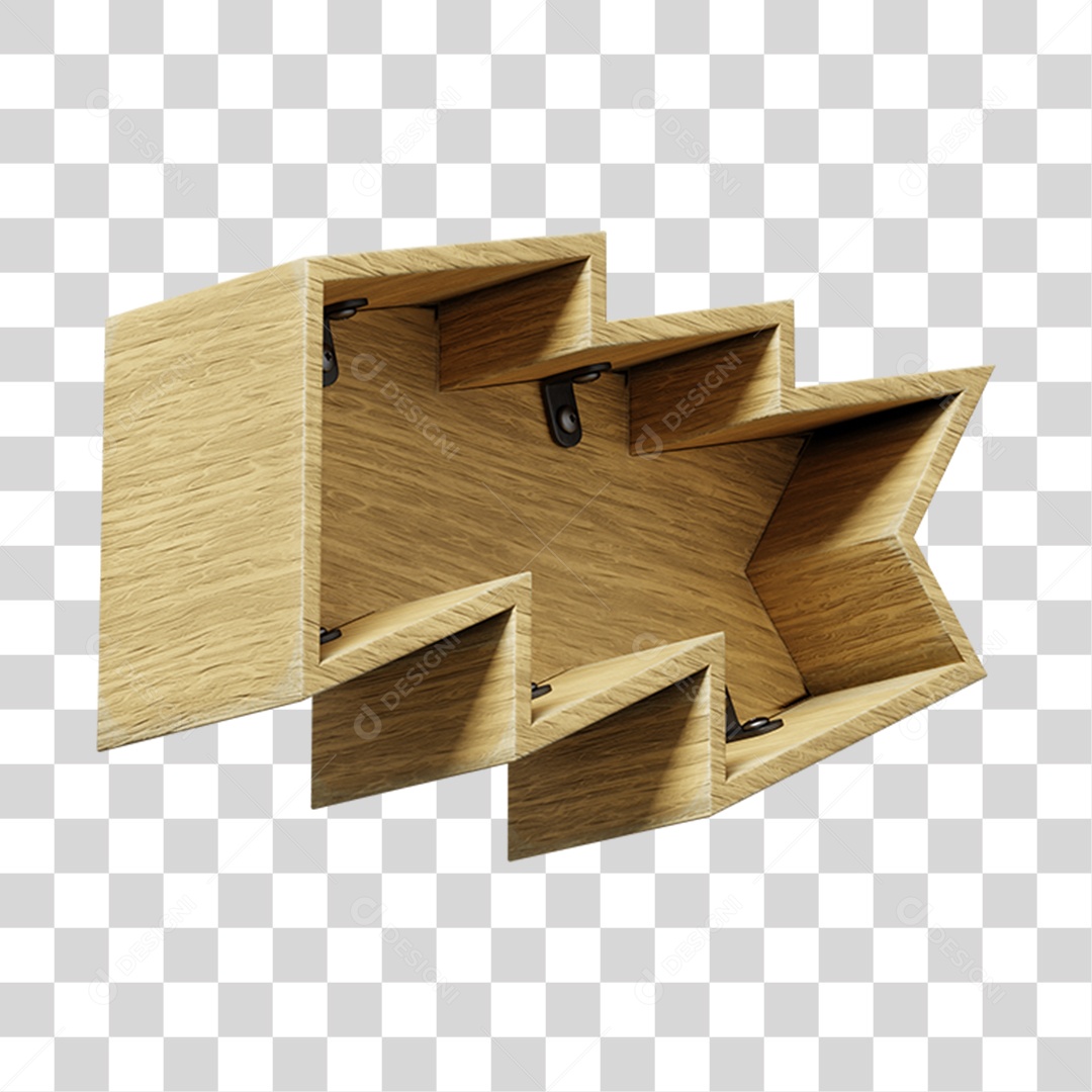 Objeto De Madeira Elemento 3D Para Composição PNG Transparente