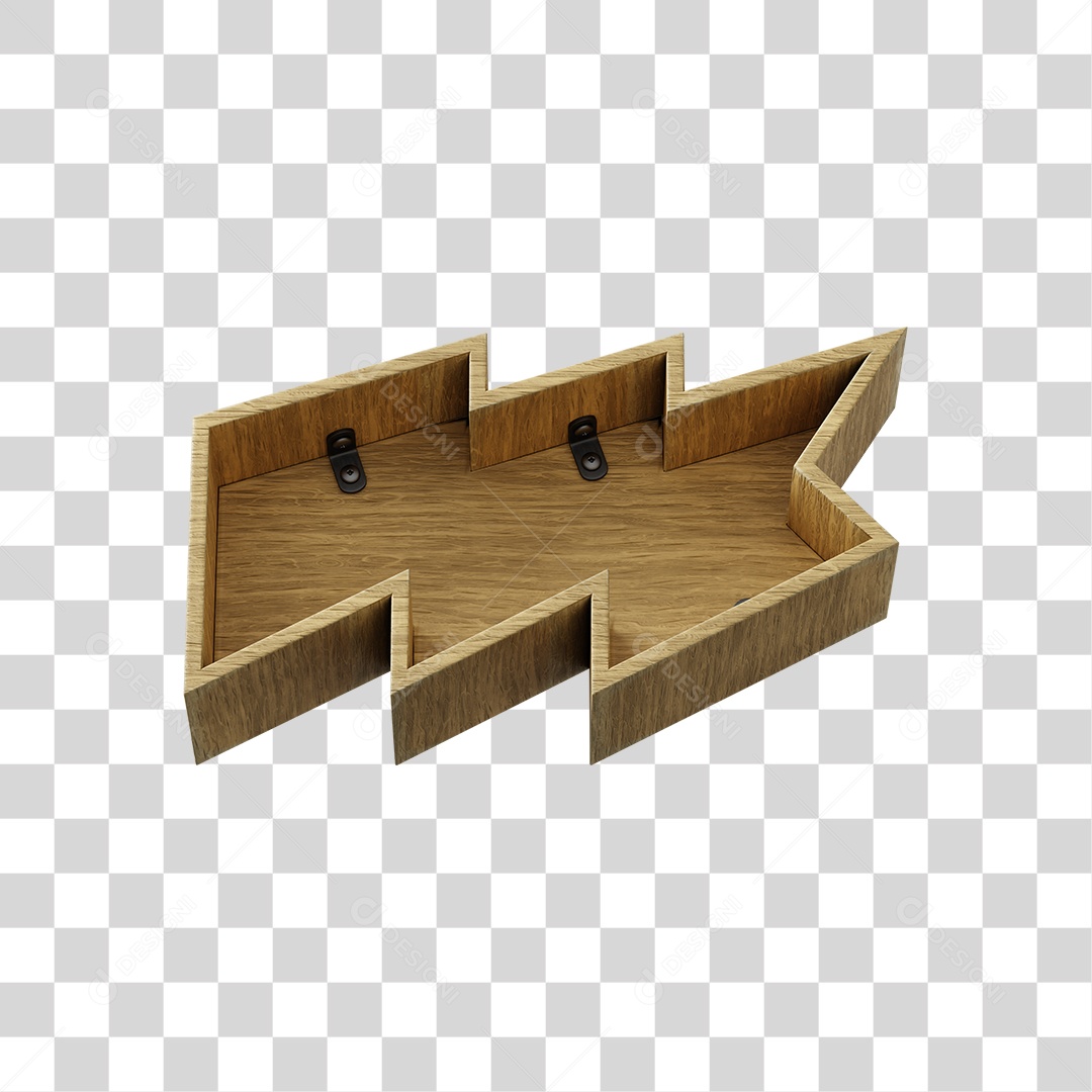Objeto De Madeira Elemento 3D Para Composição PNG Transparente
