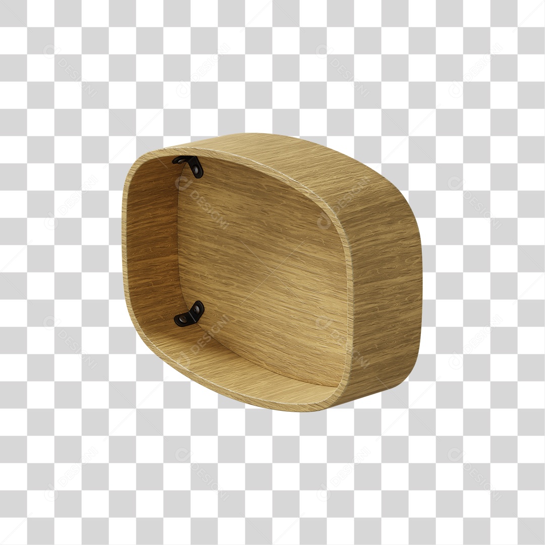 Objeto De Madeira Elemento 3D Para Composição PNG Transparente