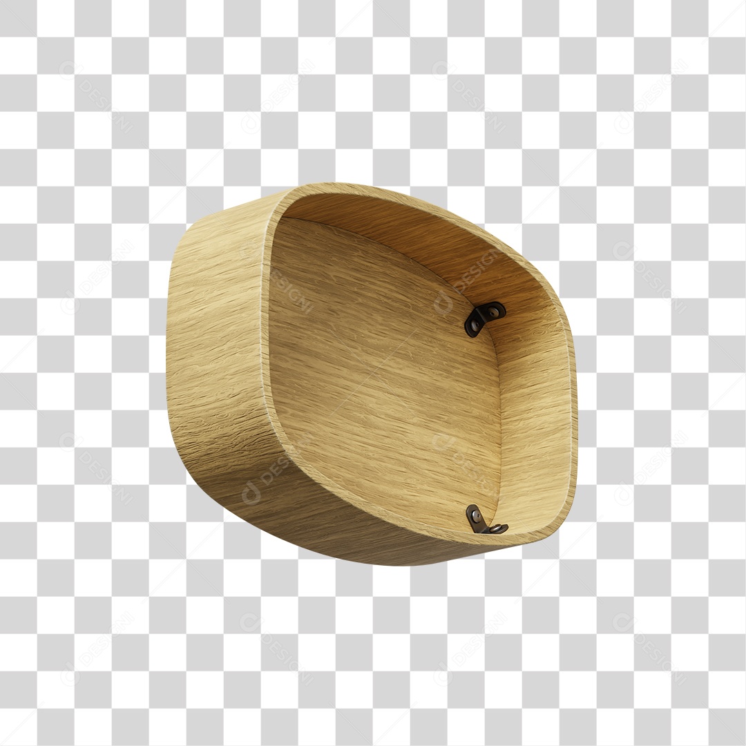 Objeto De Madeira Elemento 3D Para Composição PNG Transparente