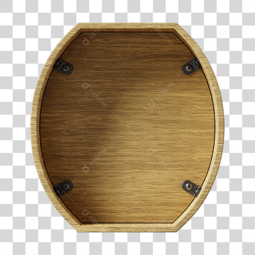 Elemento 3D De Madeira Para Composição PNG Transparente