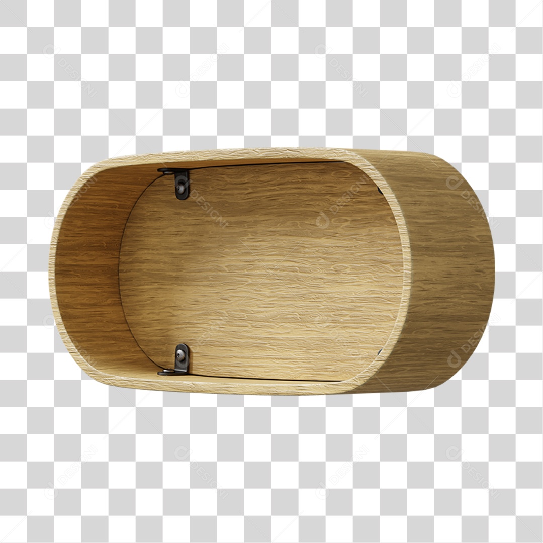 Elemento 3D De Madeira Para Composição PNG Transparente
