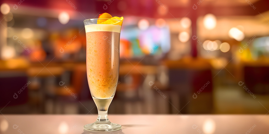 Taça de drink sobre a mesa