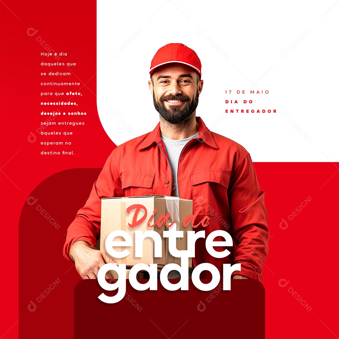 Dia Do Entregador 17 De Maio Social Media PSD Editável