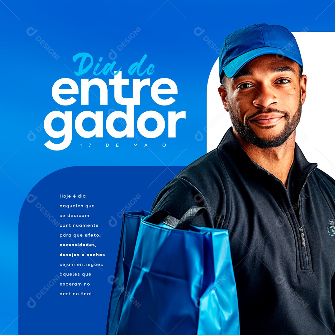 Dia Do Entregador 17 De Maio Social Media PSD Editável