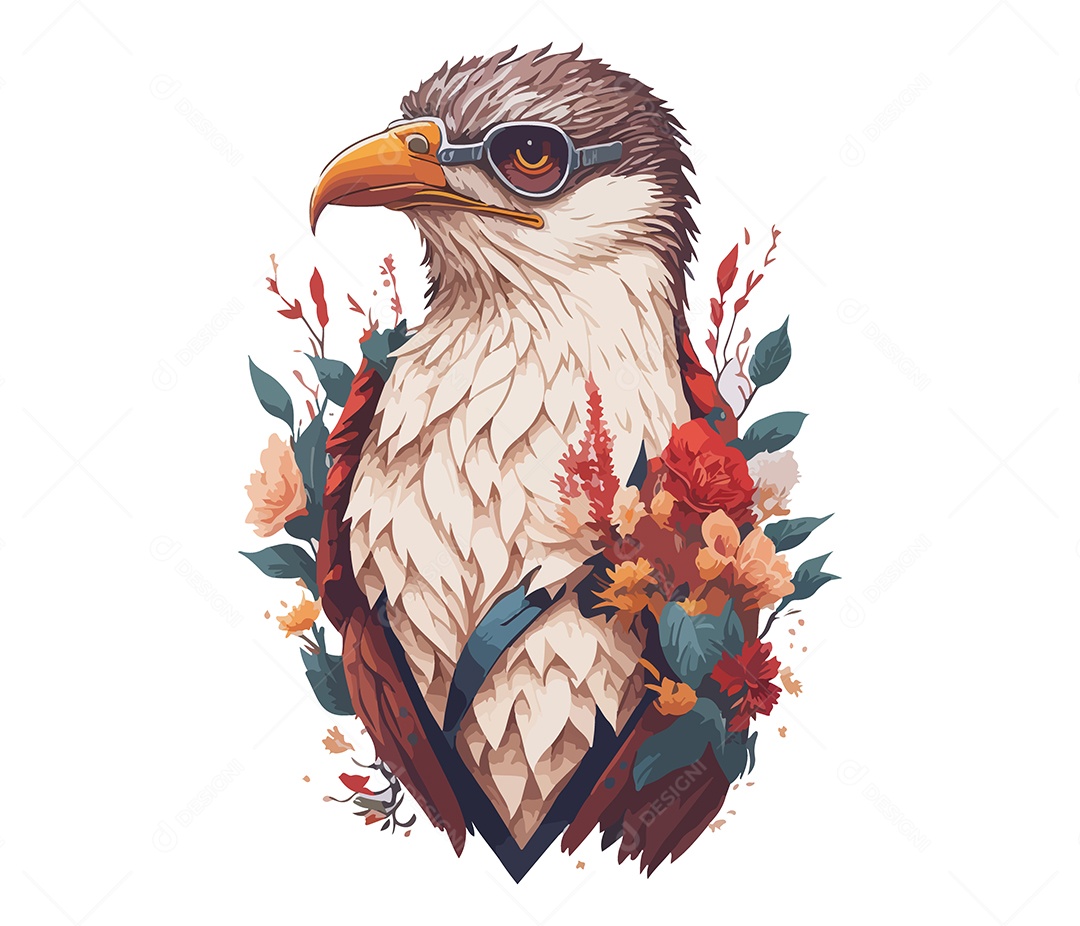 Mascote 3D Águia EPS Editável