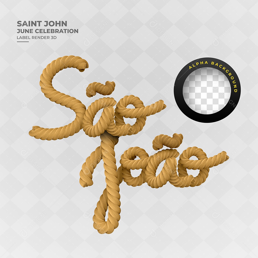 Texto 3D São João Para Composição PSD