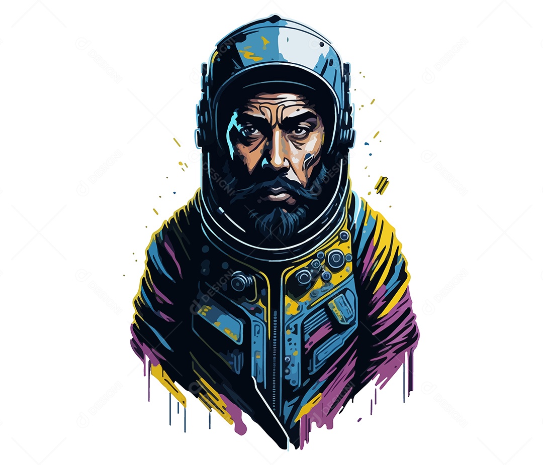 Ilustração 3D Homem Com Roupa De Astronauta EPS Editável