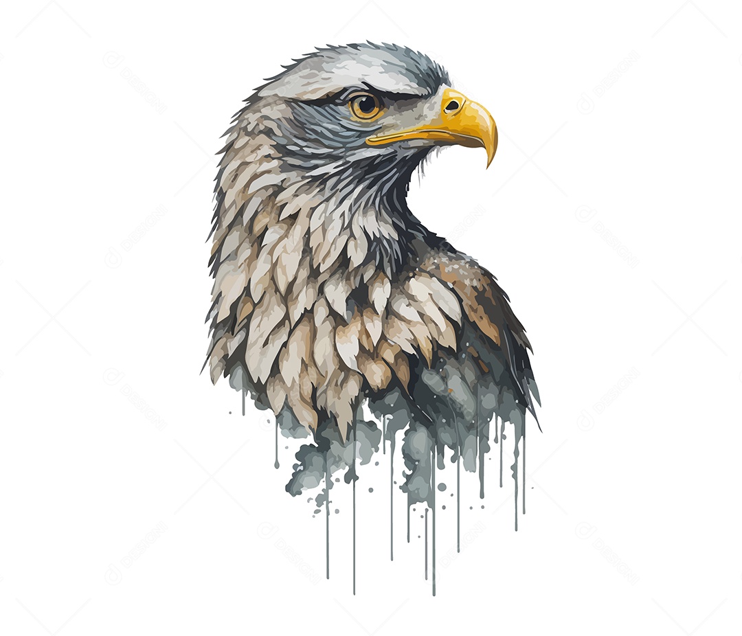 Ilustração 3D Águia EPS Editável
