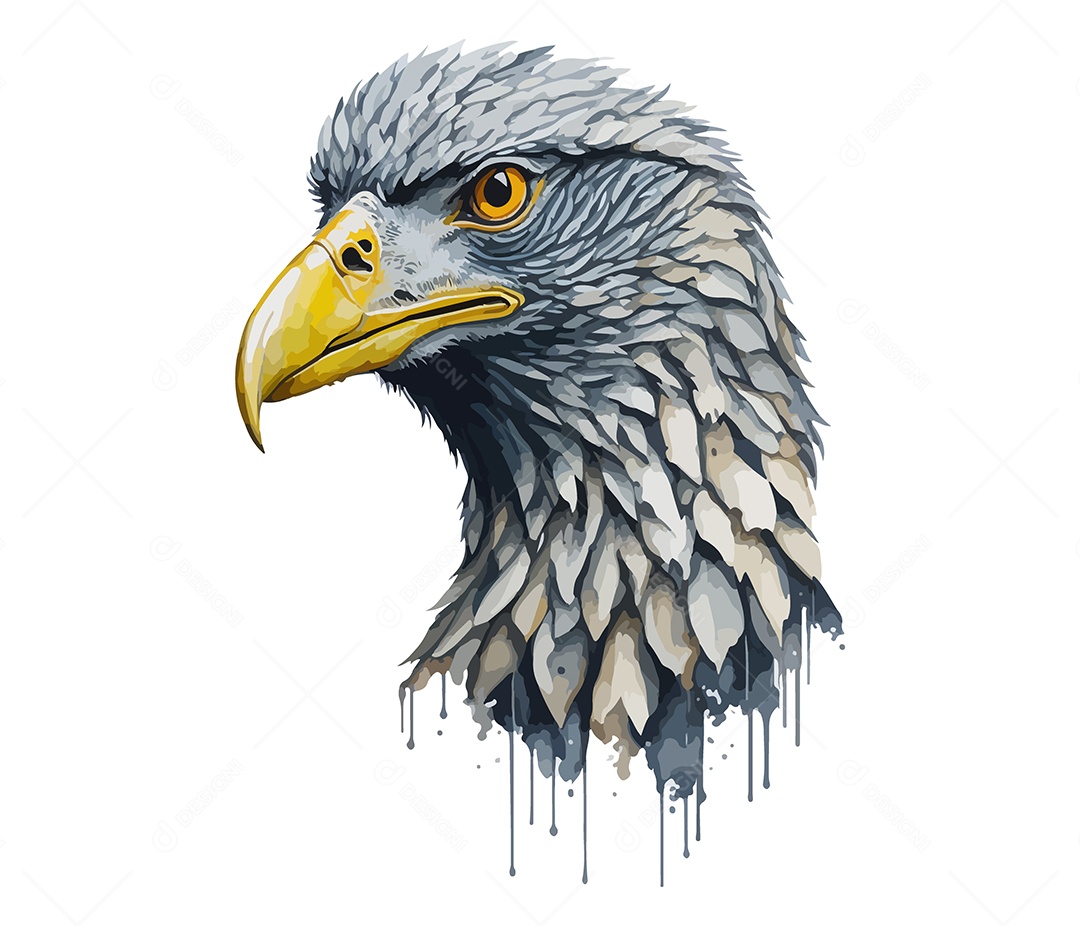 Ilustração 3D Águia EPS Editável