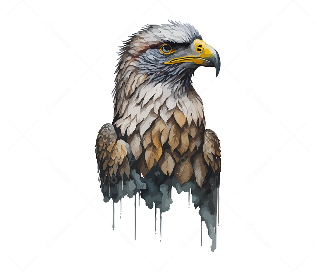 Ilustração 3D Águia EPS Editável