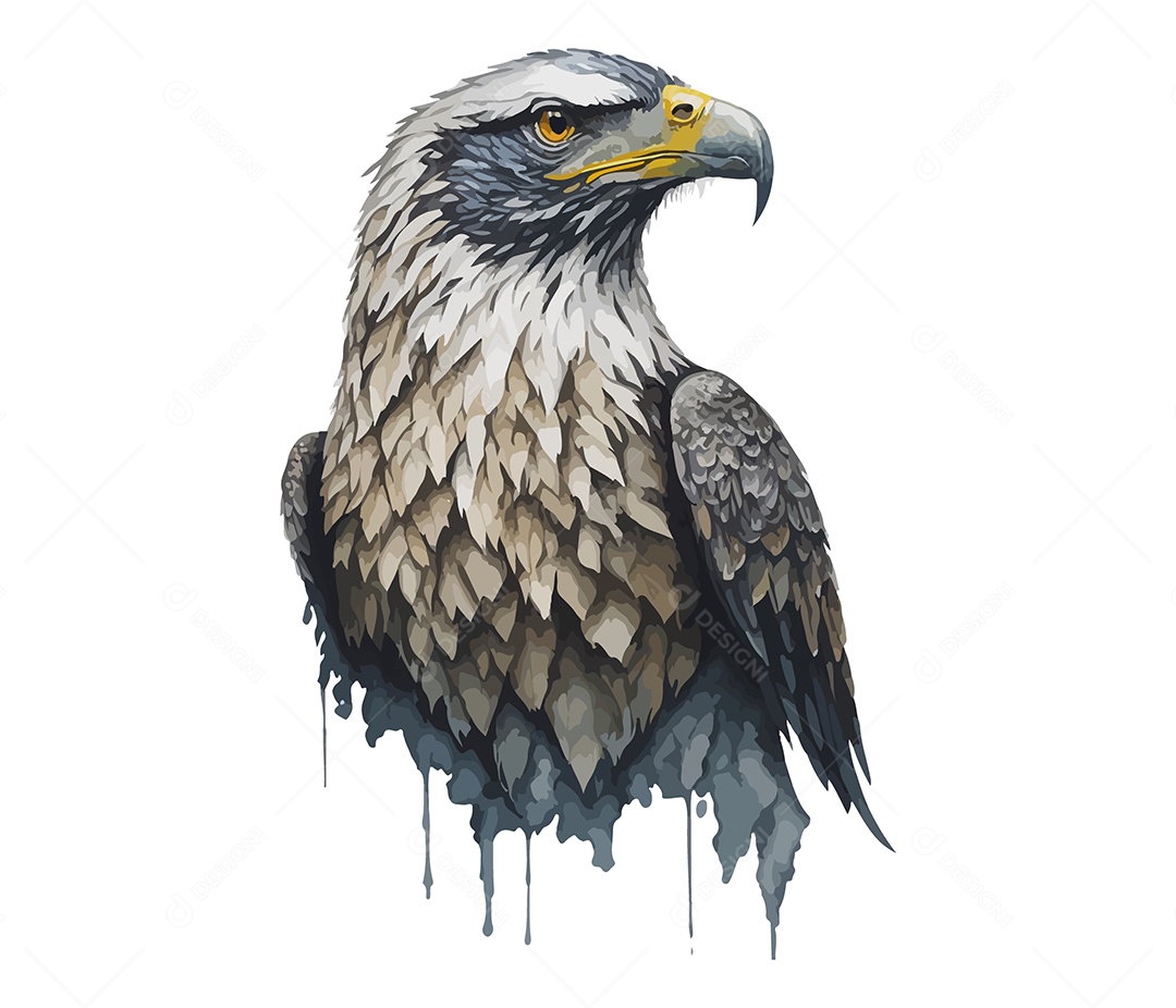 Ilustração 3D Águia EPS Editável