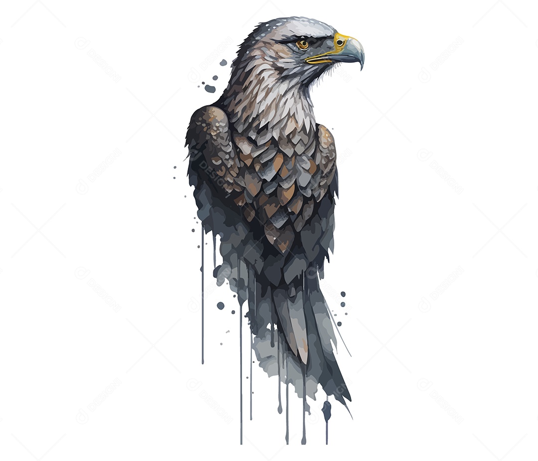 Ilustração 3D Águia EPS Editável