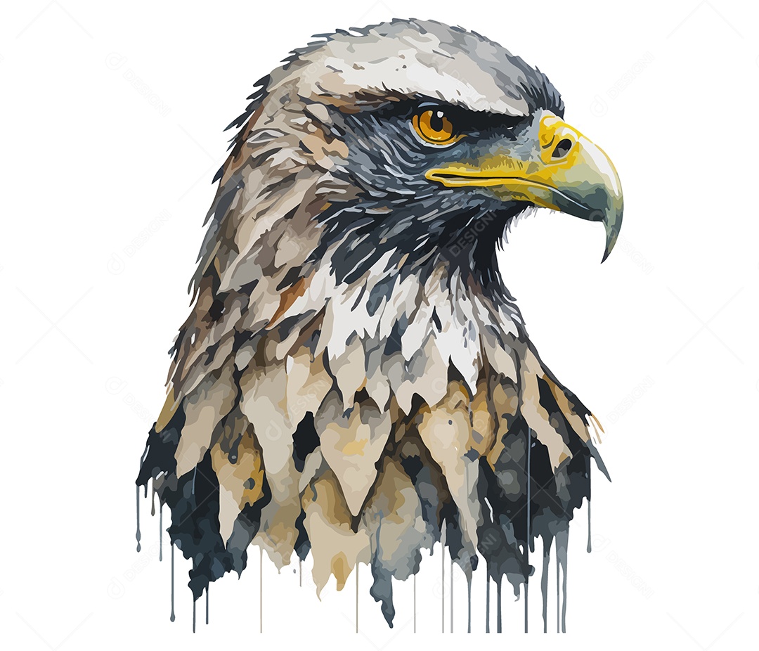 Ilustração 3D Águia EPS Editável