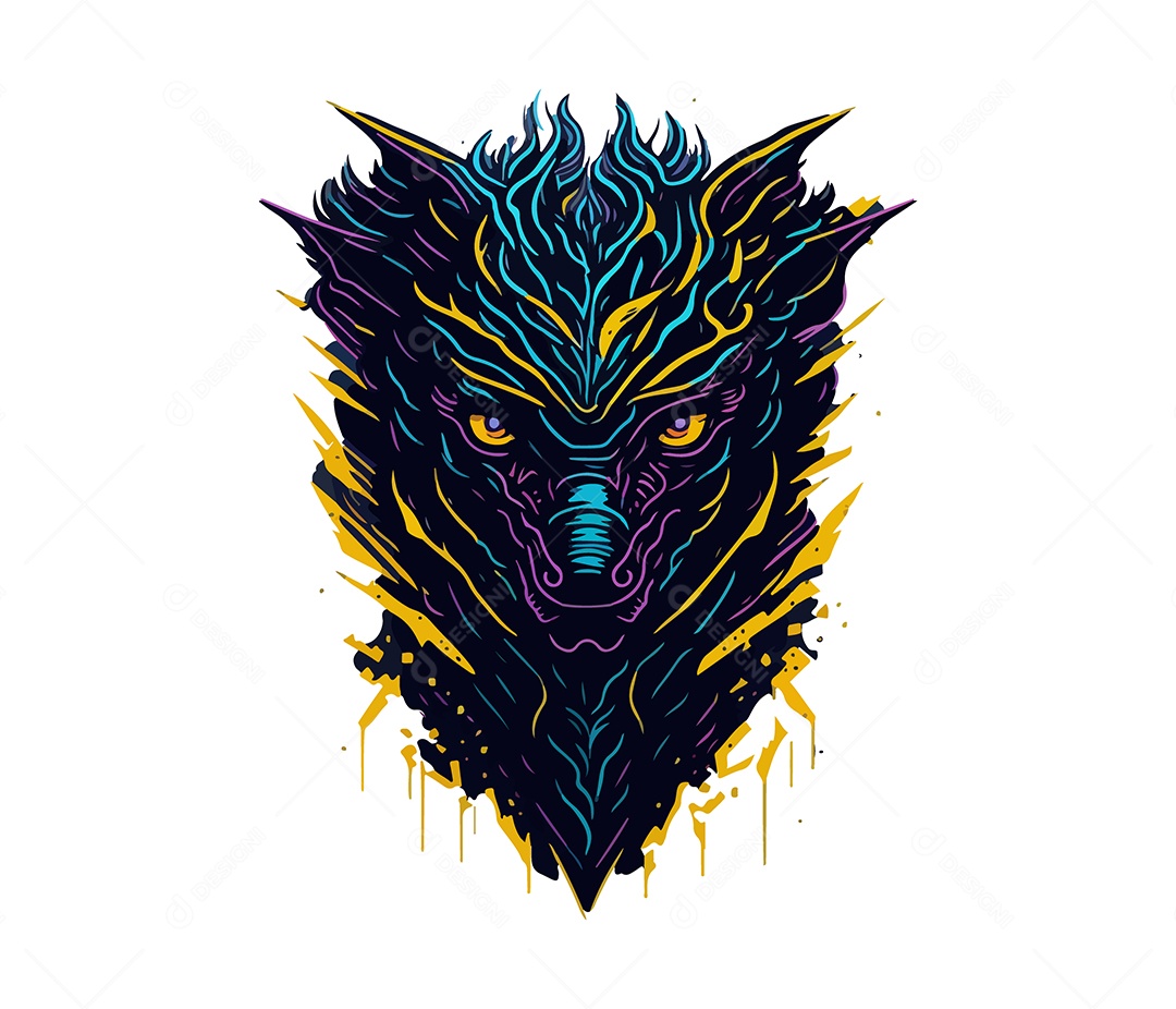 Ilustração 3D Dragão EPS Editável