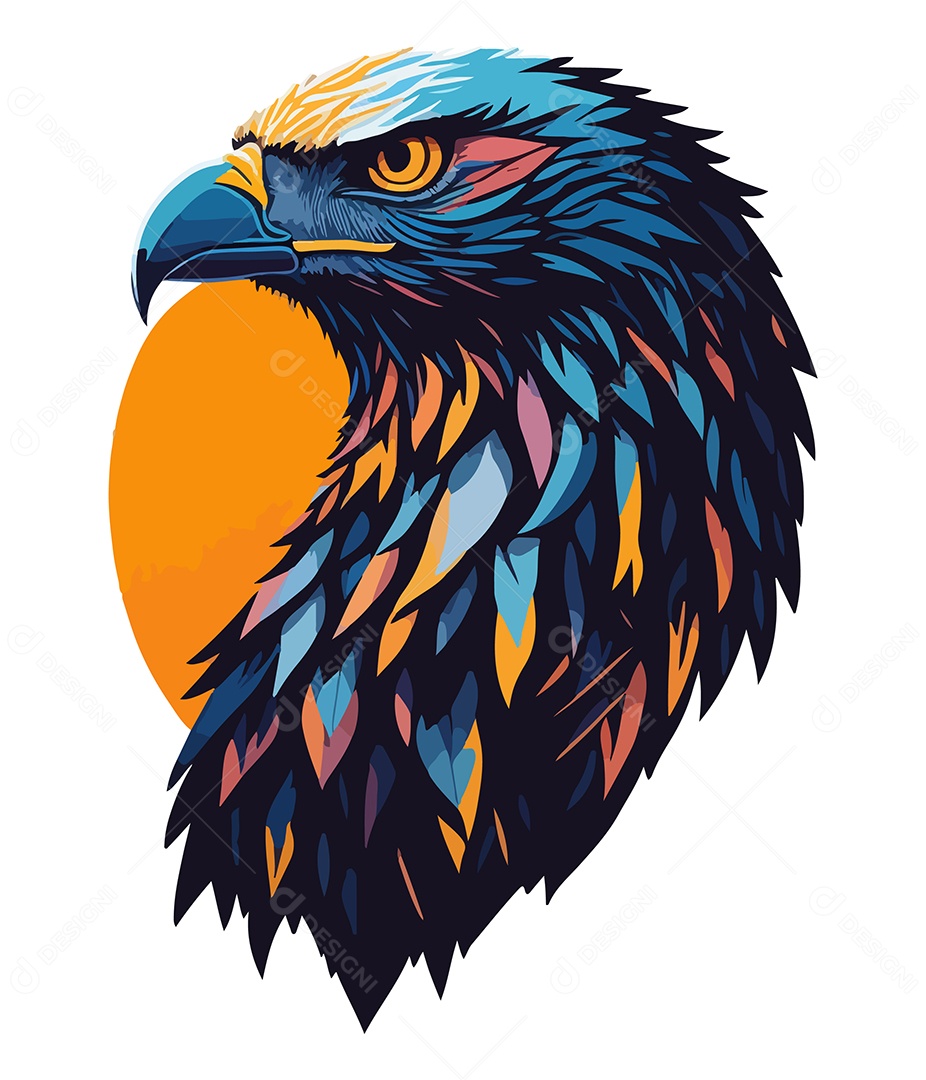 Ilustração 3D Águia EPS Editável