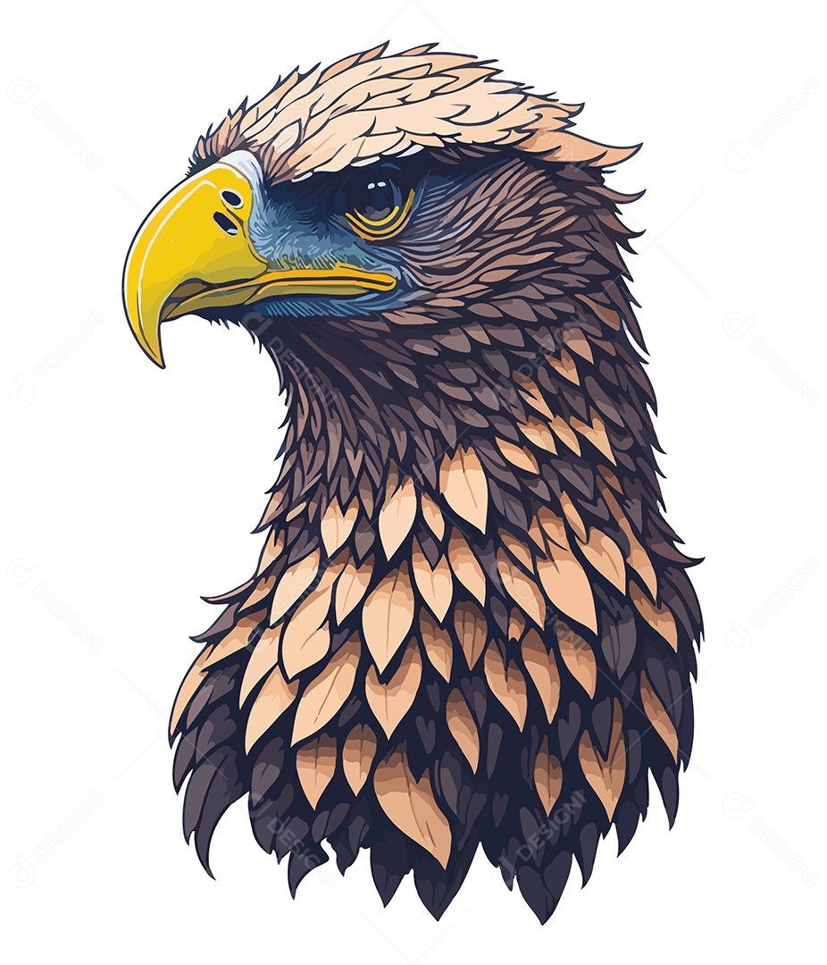 Ilustração 3D Águia EPS Editável