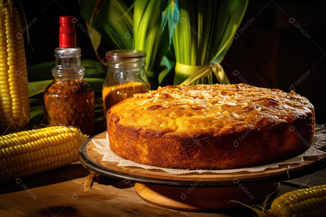 Bolo de milho. Doces típicos brasileiros tradicionais feitos de milho.