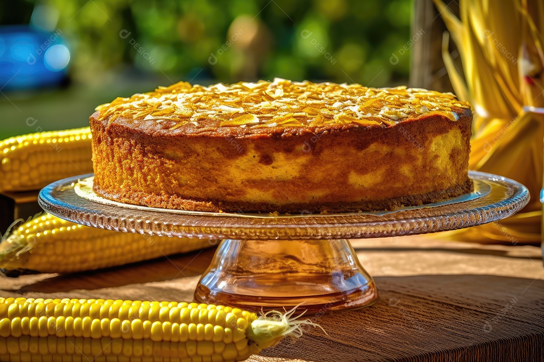 Bolo de milho. Doces típicos brasileiros tradicionais feitos de milho.