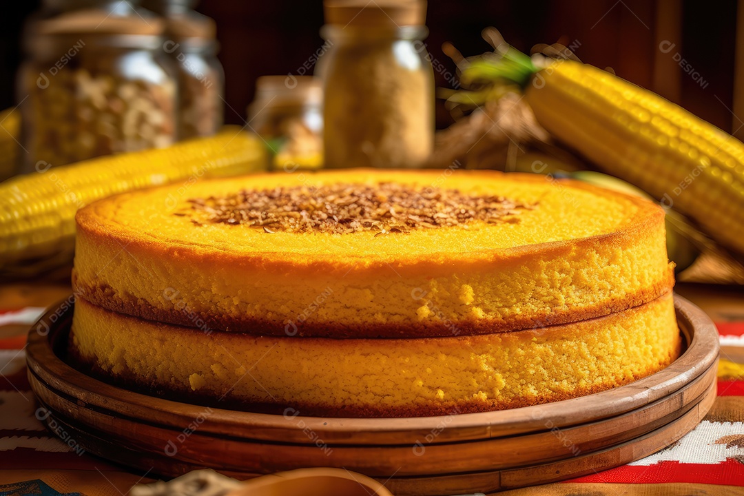 Bolo de milho. Doces típicos brasileiros tradicionais feitos de milho.