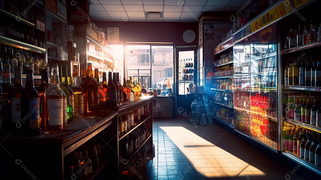 Fundo De Destilaria Com Várias Bebidas