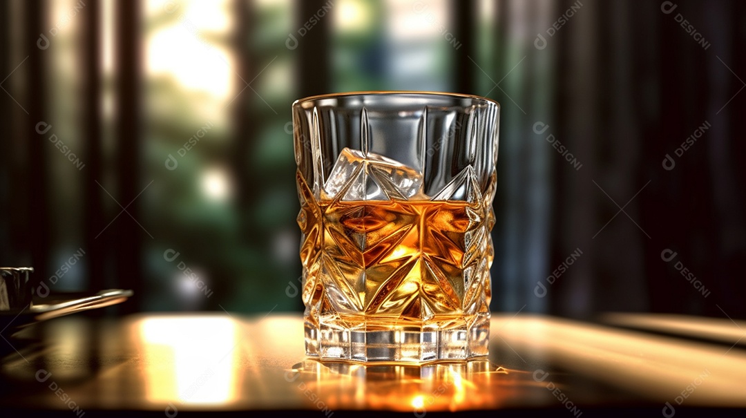 Copo De Whisky Com Gelo