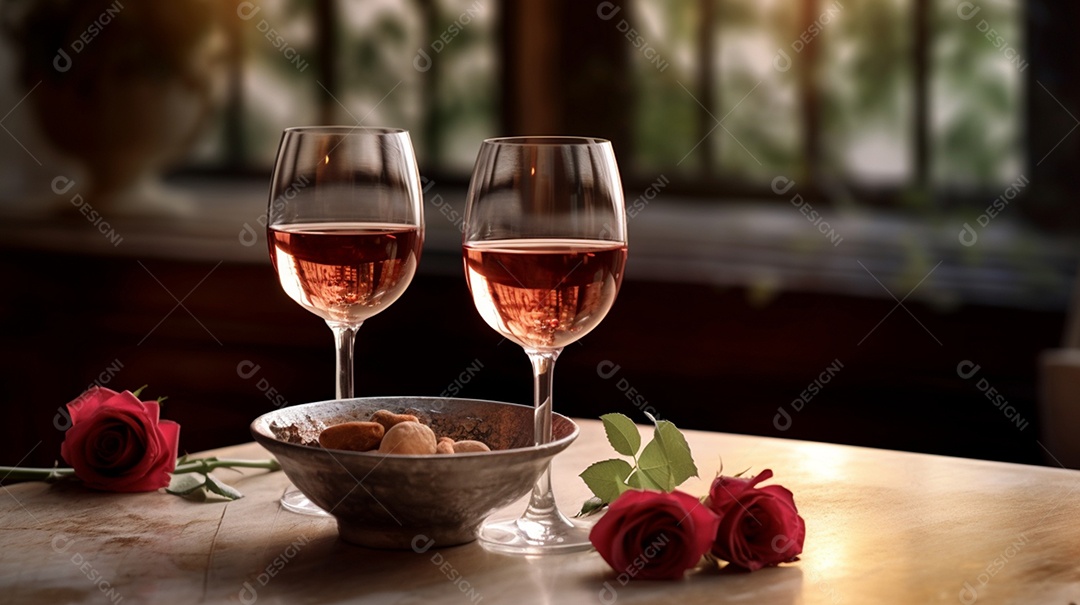 Taças De Champagne Encontro Romântico