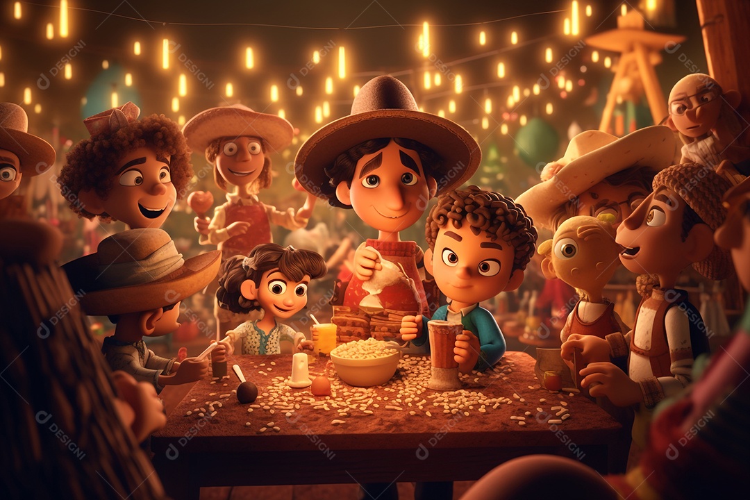 Comemoração de festa junina