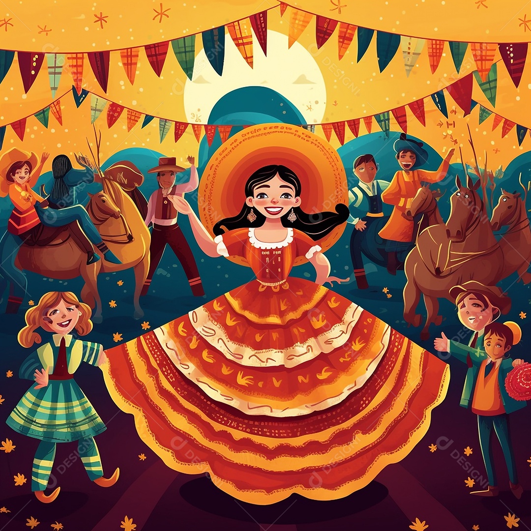 Comemoração de festa junina