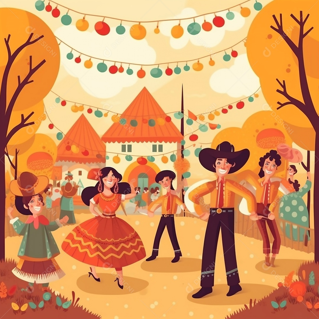 Comemoração de festa junina