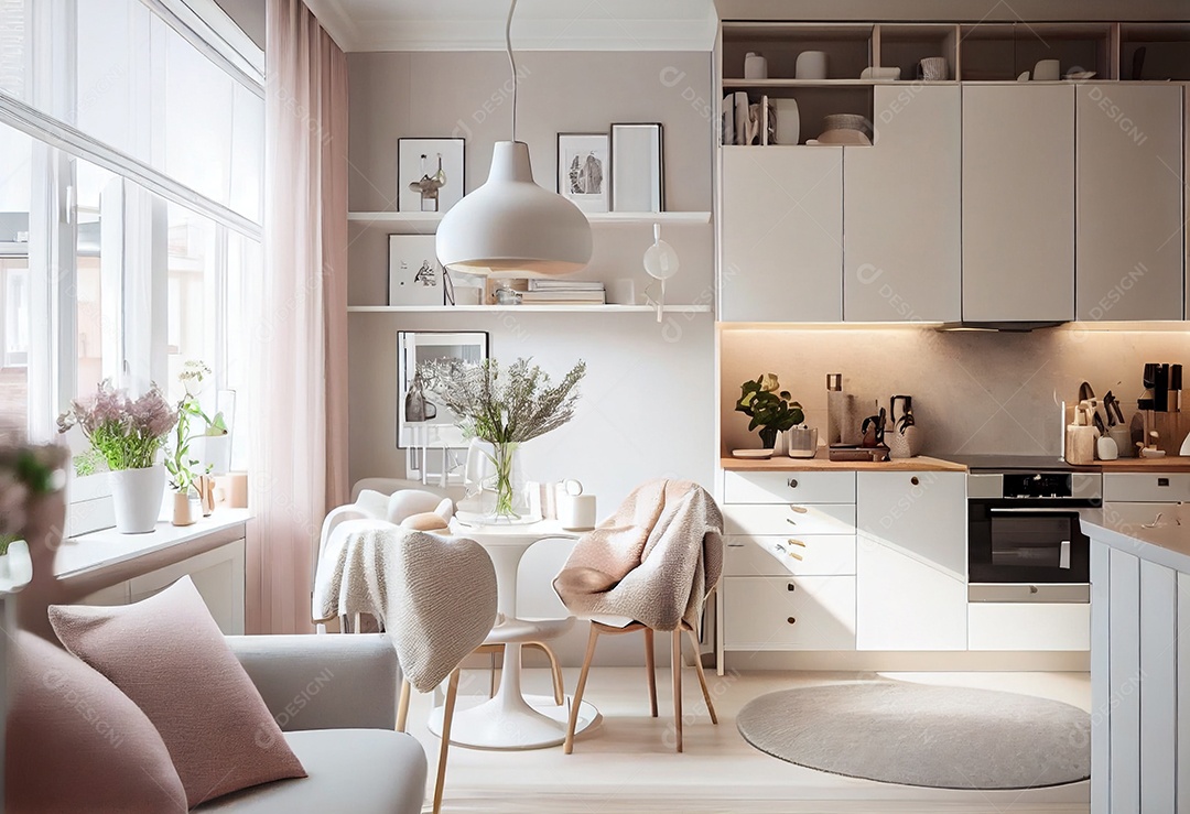 Modelo de casa clássico em tons beges