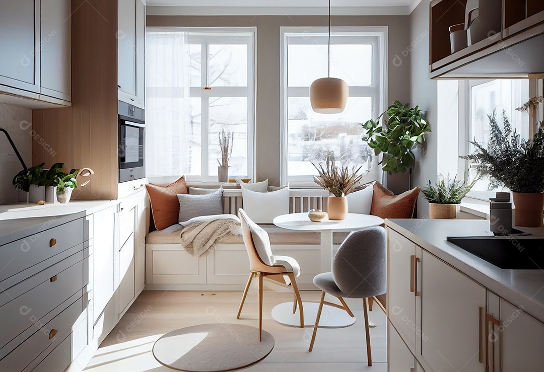 Modelo de casa clássico em tons beges