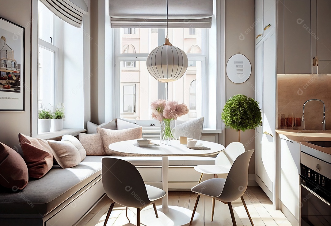 Modelo de casa clássico em tons beges