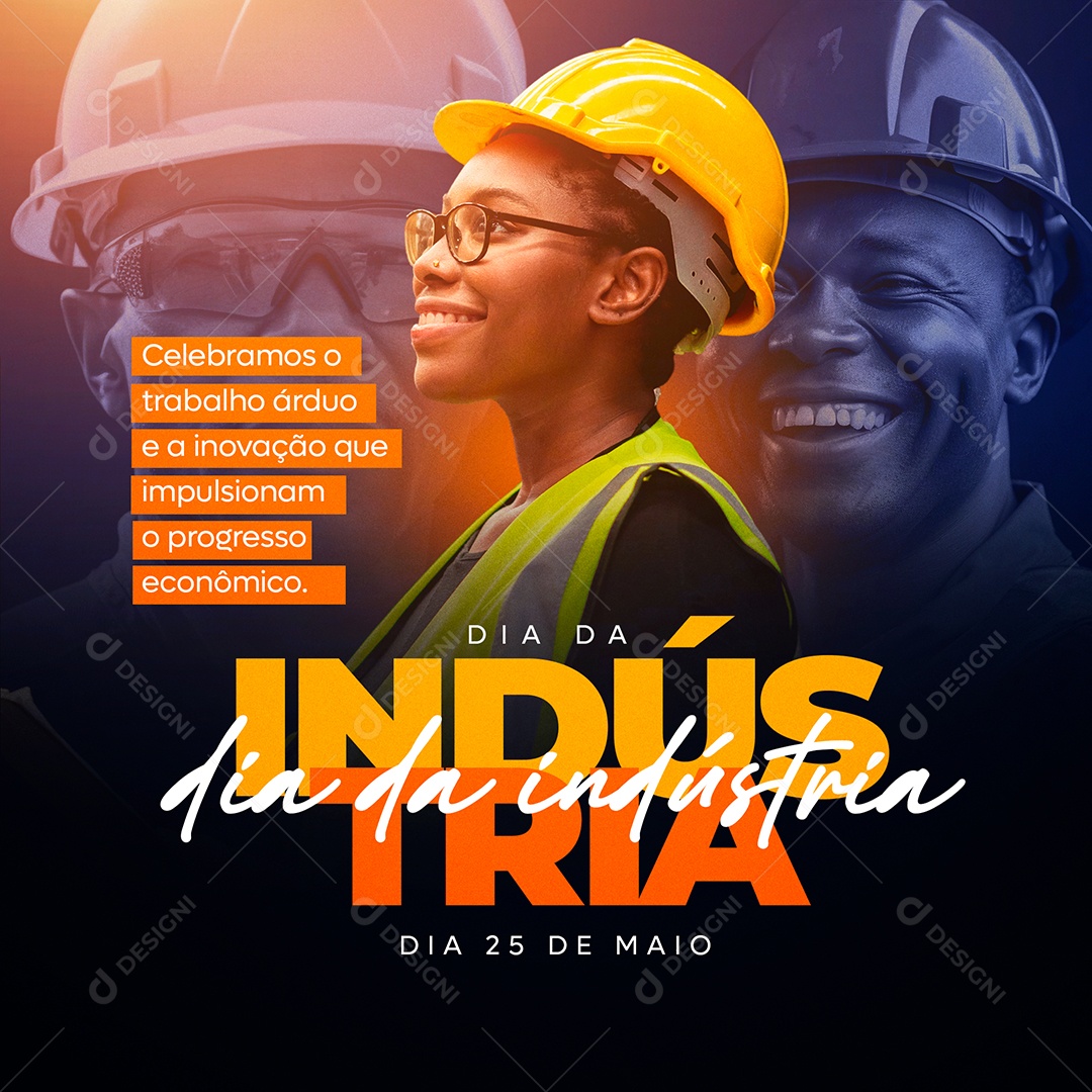 Dia da Industria 25 de Maio Social Media PSD Editável